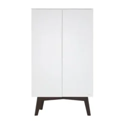 Kidsmill Sixties Kledingkast 2-Deurs Wit Mat / Walnoot