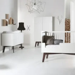 Kidsmill Sixties Kledingkast 2-Deurs Wit Mat / Walnoot