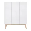 Kidsmill Sixties Kledingkast 3-deurs Wit Mat / Naturel