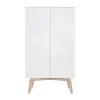 Kidsmill Sixties Kledingkast 2-Deurs Wit Mat / Naturel