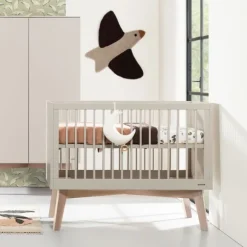 Kidsmill Sixties Ledikant 60 x 120 cm - Oatmeal / Eiken