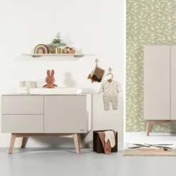 Kidsmill Sixties Ledikant 60 x 120 cm - Oatmeal / Eiken