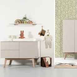 Kidsmill Sixties Ledikant 60 x 120 cm - Oatmeal / Eiken