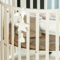 Kidsmill Soft Elegance II Boxmatras Hoes Rond Ø 90 cm - Iceblue