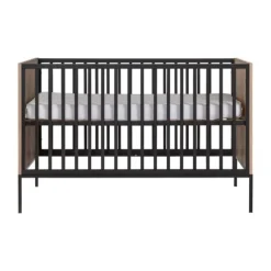 Kidsmill Vince Babybed Black / Oak 70 x 140 cm
