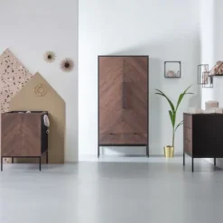 Kidsmill Vince Babybed Black / Oak 70 x 140 cm