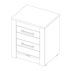 Kinderkamer Sem Nautic Grijs - Bedbank - Bureau