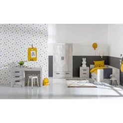 Kinderkamer Sem Nautic Grijs - Bedbank - Bureau