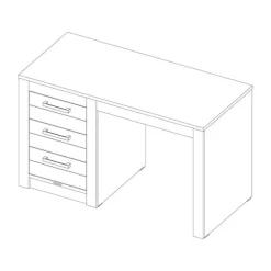 Kinderkamer Sem Nautic Grijs - Bedbank - Bureau