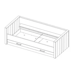 Kinderkamer Sem Nautic Grijs - Bedbank - Bureau