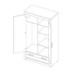 Kinderkamer Sem Nautic Grijs - Bedbank - Bureau