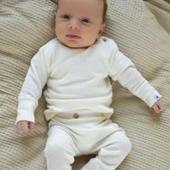 Klein Baby Shirt Rib - maat 50 - Natural White
