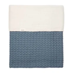 Koeka Amsterdam Wafel Wiegdeken - Maat 100 x 75 - Cotton Fleece - Bluestone