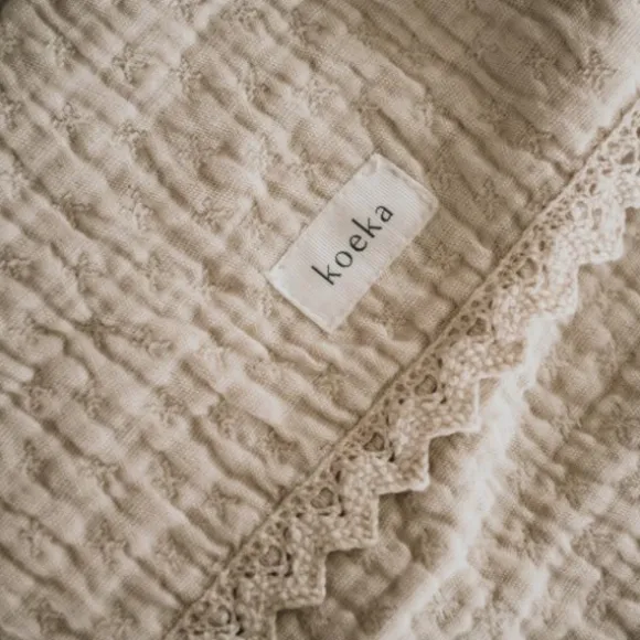 Koeka Elba Ledikantdeken - Lace - Naturel