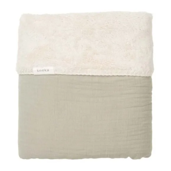 Koeka Faro Ledikantdeken - Teddy - Sage