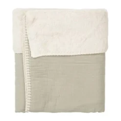 Koeka Faro Ledikantdeken - Teddy - Sage