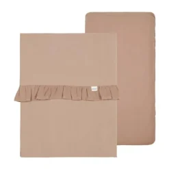 Koeka Faro Ruffle Set Ledikant - Laken En Hoeslaken - Caffe