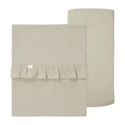 Koeka Faro Ruffle Set Wieg - Laken En Hoeslaken - Caffe