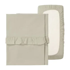 Koeka Faro Ruffle Set Wieg - Laken En Hoeslaken - Caffe