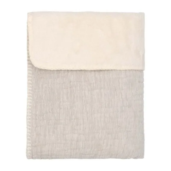 Koeka Ledikantdeken Teddy - Rivoli - Stone - 100x150 cm