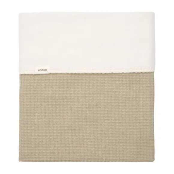 Koeka Malaga Wiegdeken - 100 x 75 - Cotton Fleece - Sage