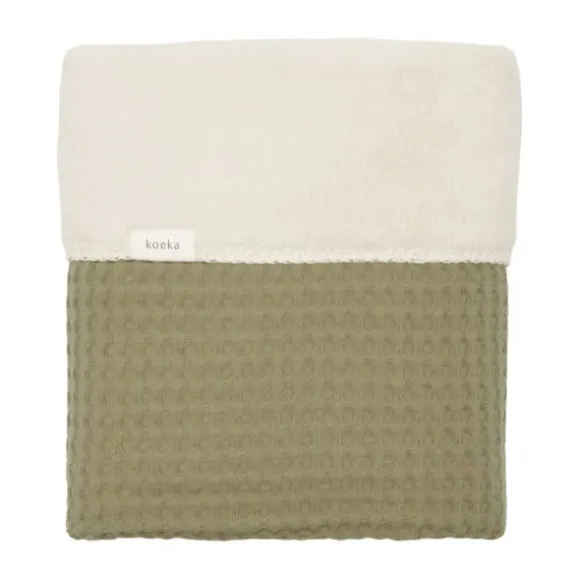 Koeka Oslo Ledikantdeken Wafel / Teddy Sand / Pebble