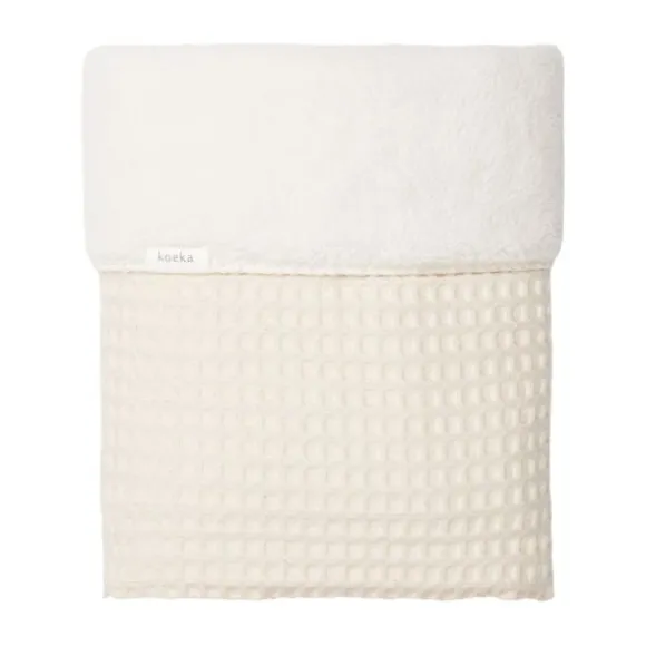 Koeka Oslo Ledikantdeken Wafel / Teddy Sand / Pebble
