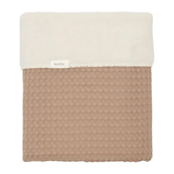Koeka Oslo Ledikantdeken Wafel / Teddy Sand / Pebble