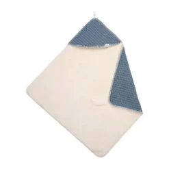 Koeka Oslo Omslagdoek - Maat 100 x 100 - Wafel/Teddy - Bluestone