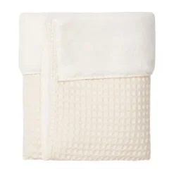 Koeka Oslo Teddy Eenpersoonsdeken - Wafel - Natural / Pebble