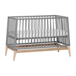 Leander Luna Babybed Grey / Oak 70 x 140 cm