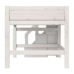 Life Time Halfhoogslaper Deluxe - White Wash - 120 cm - Met Trapkast