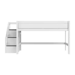 Life Time Halfhoogslaper Deluxe - White Wash - 120 cm - Met Trapkast