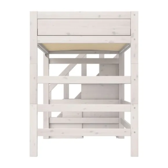 Life Time Hoogslaper Deluxe - White Wash - 177 cm - 120 cm - Met Trapkast