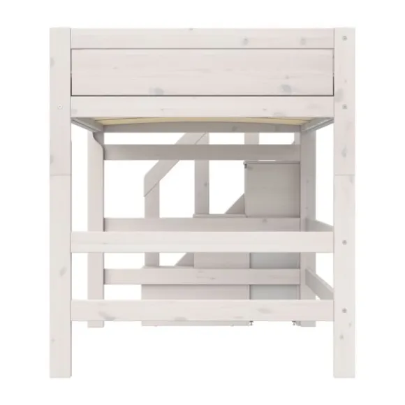 Life Time Hoogslaper Premium - White Wash - 152 cm - Met Trapkast