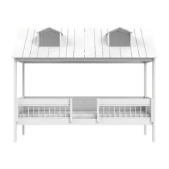 LIFETIME Beach House Huisbed - 90x200 cm - Premium Rolbodem - Wit