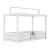 LIFETIME Bed Met Dakframe - 4-in-1 Bed - Premium Wit Gelakt
