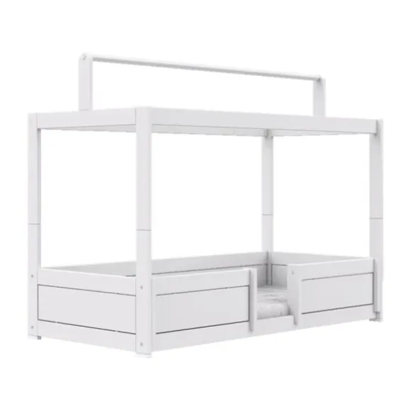 LIFETIME Bed Met Dakframe - 4-in-1 Bed - Premium Wit Gelakt