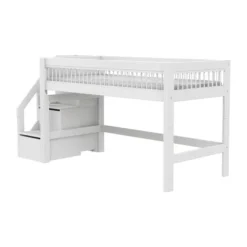 LIFETIME Breeze Halfhoogslaper Met Trapkast - Wit