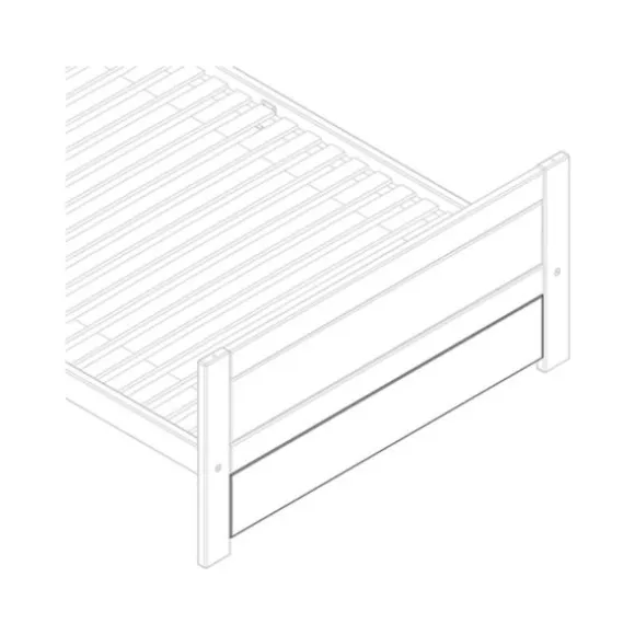 LIFETIME Kidsrooms Afdekplaat Voor Ledikant 120cm Wit Gelakt