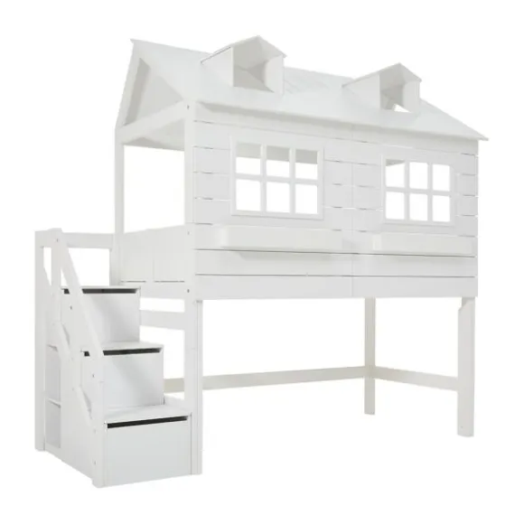 LIFETIME Kidsrooms Halfhoogslaper Lakehouse Wit Gelakt