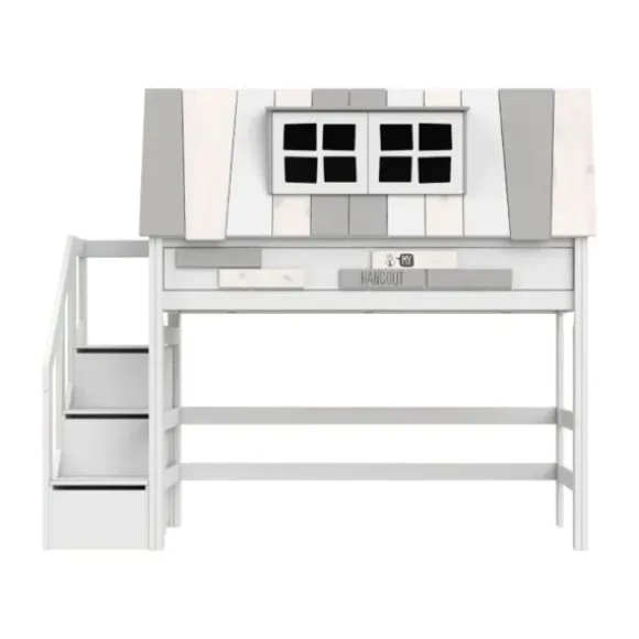 LIFETIME Kidsrooms Hoogslaper - My Hangout - 152 cm - Luxe Lattenbodem