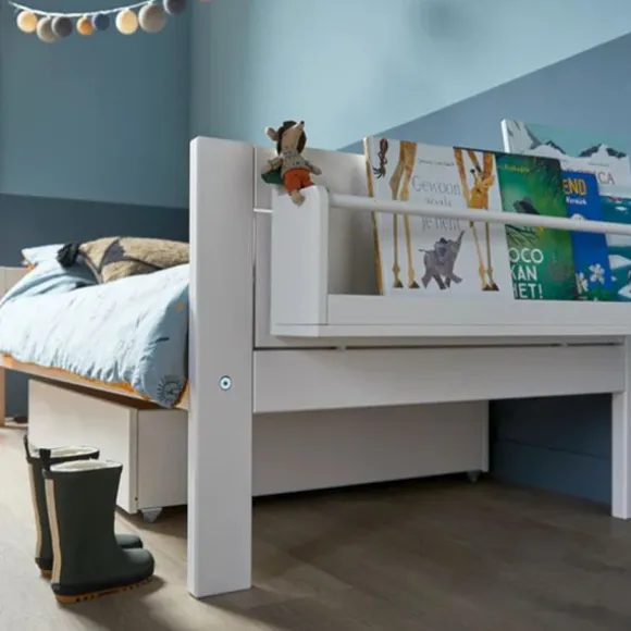 LIFETIME Kidsrooms Original Eenpersoonsbed Deluxe - Premium Rolbodem - Wit