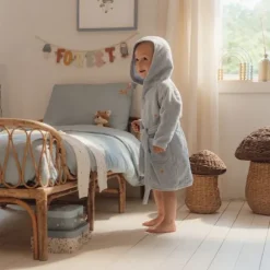 Little Dutch Badjas Geborduurd - Maat 74/80 - Blue