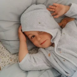 Little Dutch Badjas Geborduurd - Maat 74/80 - Blue