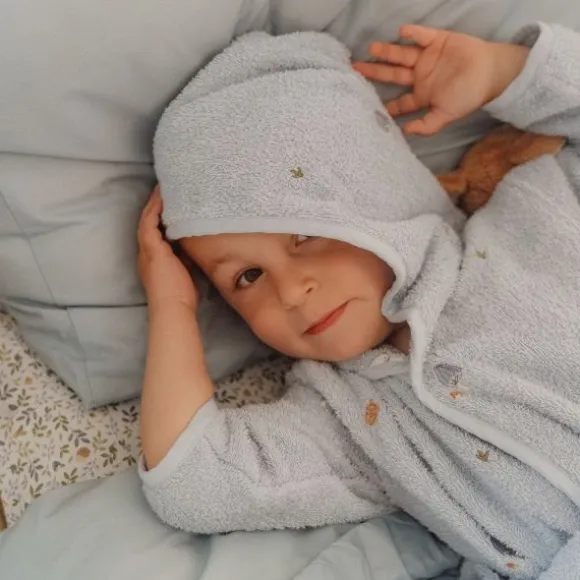 Little Dutch Badjas Geborduurd - Maat 74/80 - Blue