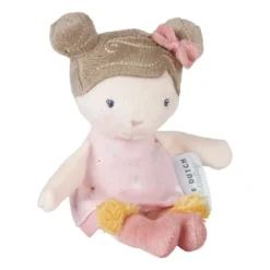 Little Dutch Little Pink Flowers Knuffelpop - Rosa - 10 cm