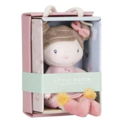 Little Dutch Little Pink Flowers Knuffelpop - Rosa - 10 cm