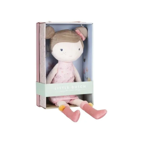 Little Dutch Little Pink Flowers Knuffelpop - Rosa - 50 cm