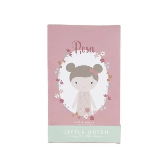 Little Dutch Little Pink Flowers Knuffelpop - Rosa - 50 cm